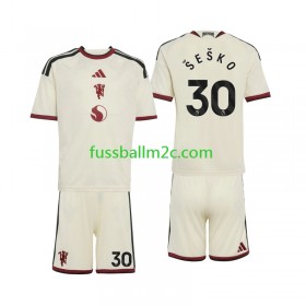 Fußballtrikots Manchester United Benjamin Sesko 30 Kinder Ausweich Trikotsatz 2026-2027